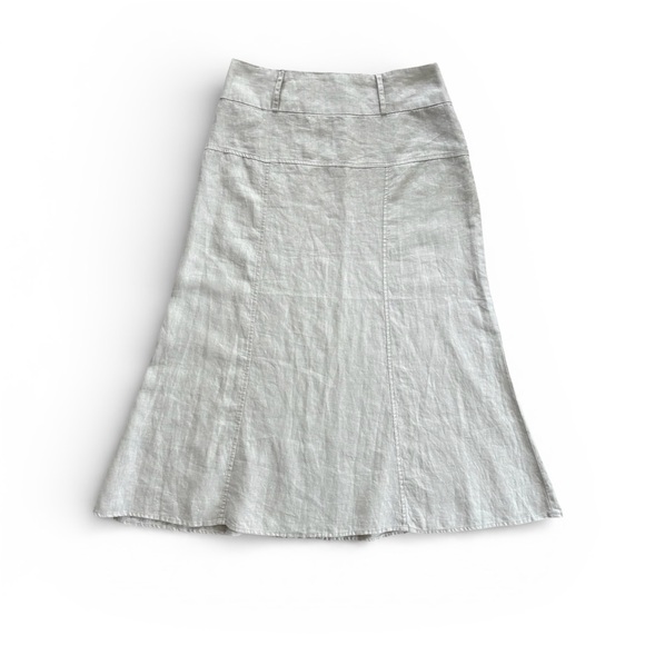 For Cynthia 100% Linen Maxi Long Modest Skirt Sand Neutral Boho Chic Size Medium - Picture 15 of 16